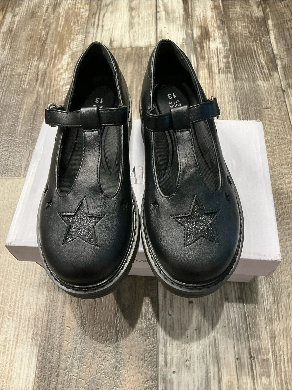 Dream Pairs Black Star Mary Jane Kids Dress Shoes Size 13